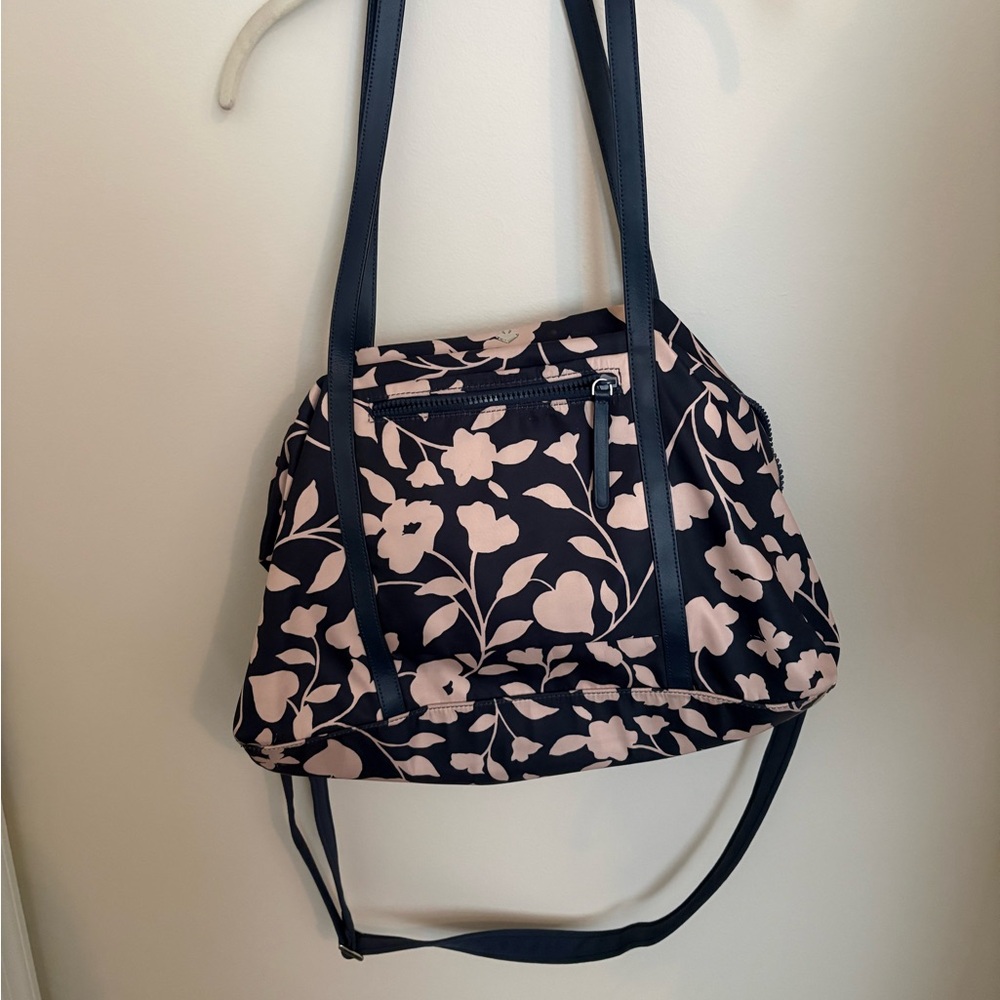 Kate Spade Black and Pink Floral Travel Bag